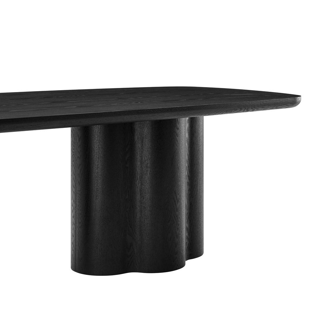 Euro Style - Alve 95inW Dining Table, Black - 91840BLK-KIT veiw 4