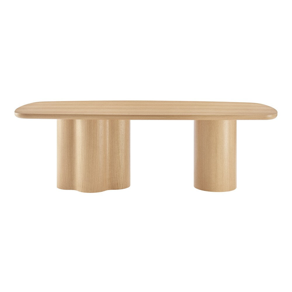 Euro Style - Alve 95inW Dining Table, Oak - 91840OAK-KIT veiw 1