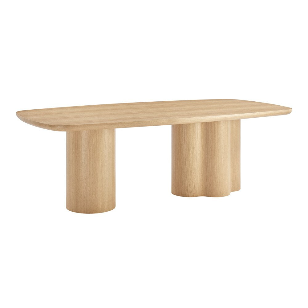 Euro Style - Alve 95inW Dining Table, Oak - 91840OAK-KIT veiw 2