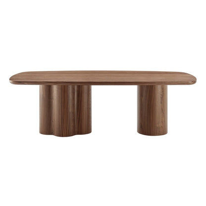 Euro Style - Alve 95inW Dining Table, Walnut - 91840WAL-KIT veiw 1
