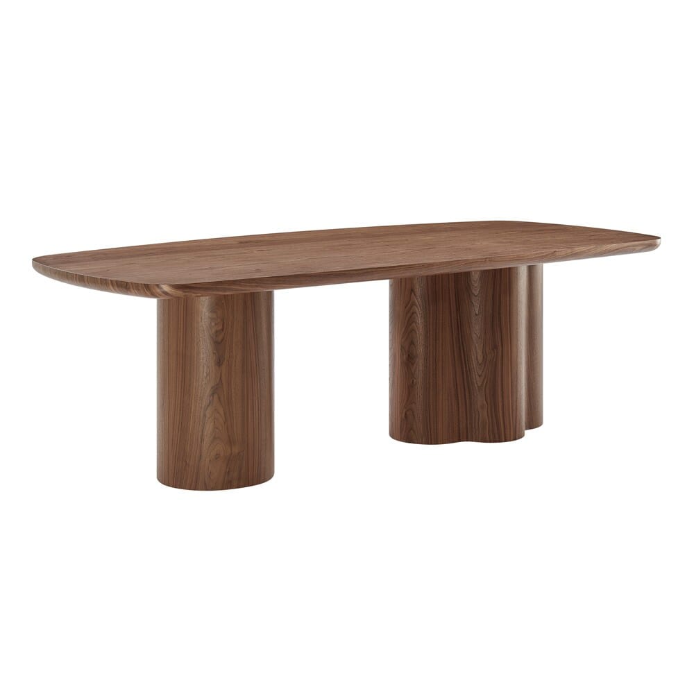 Euro Style - Alve 95inW Dining Table, Walnut - 91840WAL-KIT veiw 2