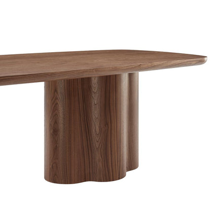 Euro Style - Alve 95inW Dining Table, Walnut - 91840WAL-KIT veiw 4