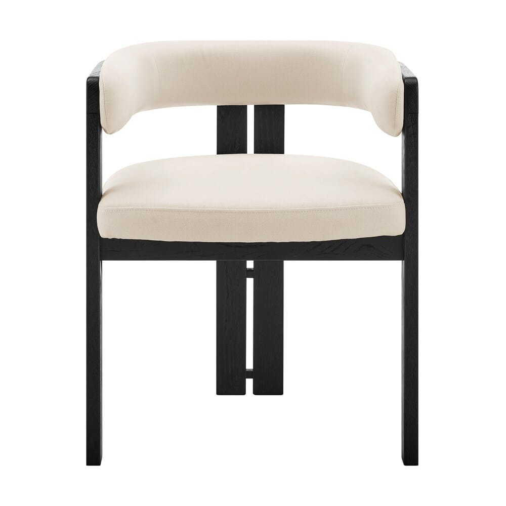 Euro Style - Blixa Armchair, Beige/Black - 39244-BLK veiw 1
