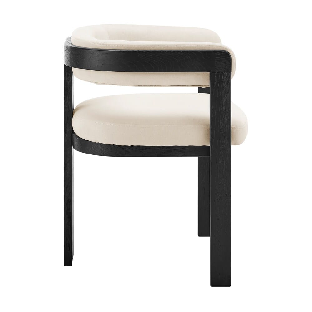 Euro Style - Blixa Armchair, Beige/Black - 39244-BLK veiw 3