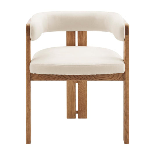 Euro Style - Blixa Armchair, Beige/Natural - 39244-NAT veiw 1