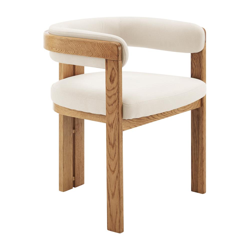Euro Style - Blixa Armchair, Beige/Natural - 39244-NAT veiw 2