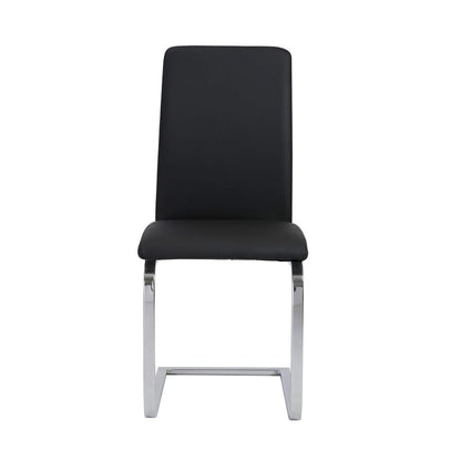 Euro Style - Cinzia Leathertte Dining Chairs, Black/Chrome - Set of 2 - 05090BLK veiw 2