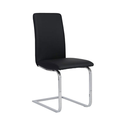 Euro Style - Cinzia Leathertte Dining Chairs, Black/Chrome - Set of 2 - 05090BLK veiw 3