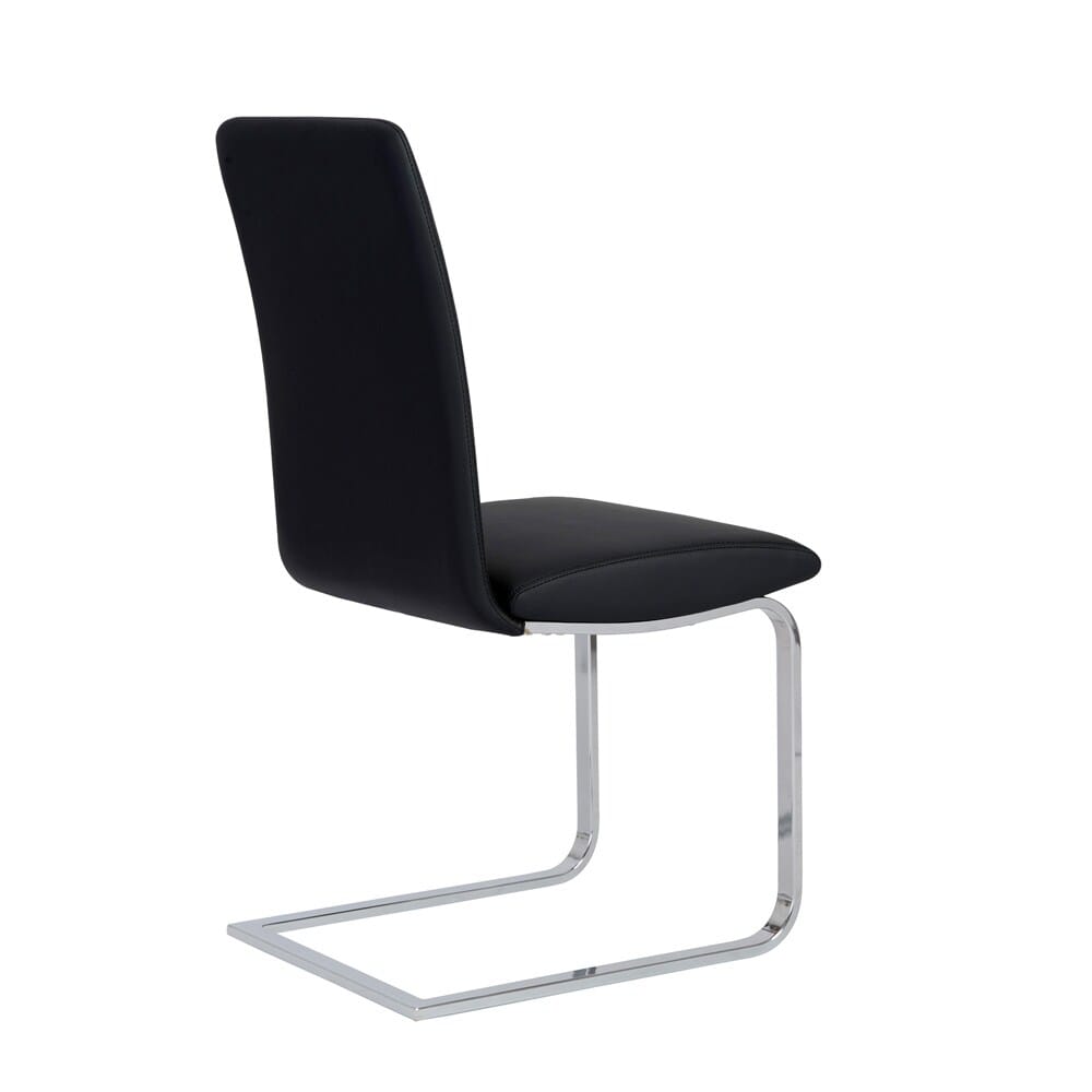 Euro Style - Cinzia Leathertte Dining Chairs, Black/Chrome - Set of 2 - 05090BLK veiw 5