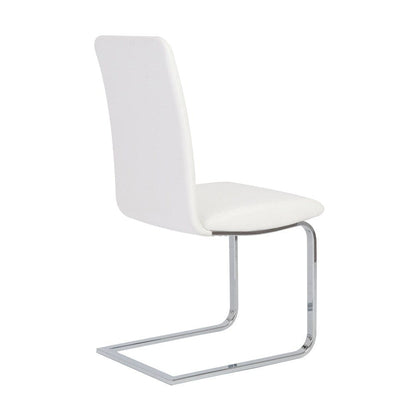 Euro Style - Cinzia Leathertte Dining Chairs, White/Chrome - Set of 2 - 05090WHT veiw 5