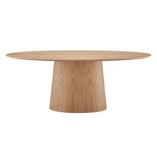 Euro Style - Deodat 79inW Oval Dining Table, Oak - 38632OAK-KIT veiw 1