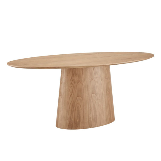 Euro Style - Deodat 79inW Oval Dining Table, Oak - 38632OAK-KIT veiw 2