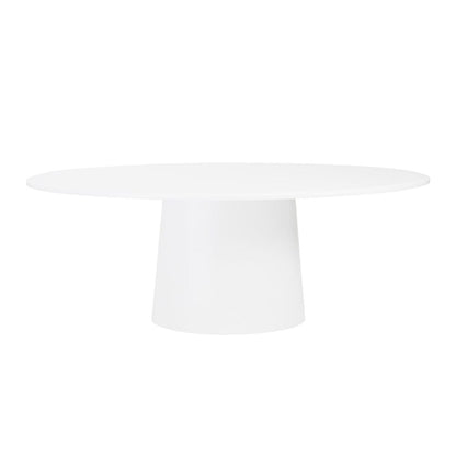 Euro Style - Deodat 79inW Oval Dining Table, Matte White - 38632MTWHT-KIT veiw 1