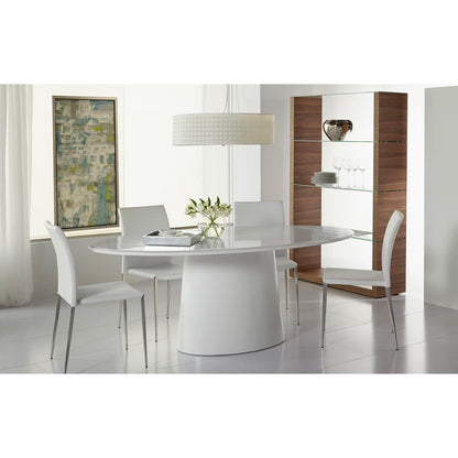 Euro Style - Deodat 79inW Oval Dining Table, Matte White - 38632MTWHT-KIT veiw 5