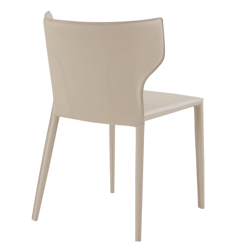 Euro Style - Divinia Regenerated Leather Stacking Chairs, Taupe - Set of 2 - 38976LTGRY veiw 5