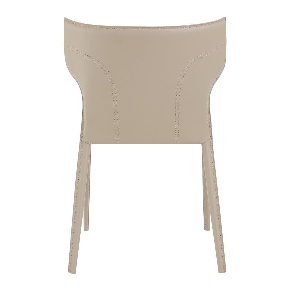 Euro Style - Divinia Regenerated Leather Stacking Chairs, Taupe - Set of 2 - 38976LTGRY veiw 6