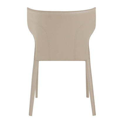 Euro Style - Divinia Regenerated Leather Stacking Chairs, Taupe - Set of 2 - 38976LTGRY veiw 6