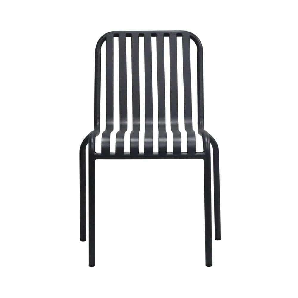 Euro Style - Enid Stackable Outdoor Side Chairs, Black - Set of 2 - 90730-BLK veiw 2