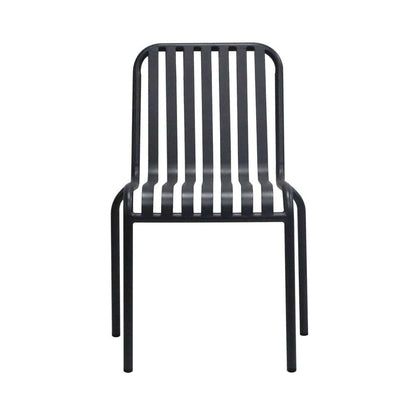 Euro Style - Enid Stackable Outdoor Side Chairs, Black - Set of 2 - 90730-BLK veiw 2