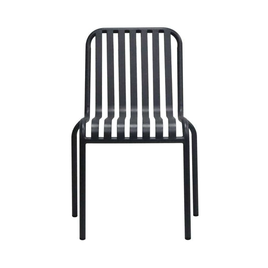 Euro Style - Enid Stackable Outdoor Side Chairs, Black - Set of 2 - 90730-BLK veiw 2