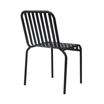 Euro Style - Enid Stackable Outdoor Side Chairs, Black - Set of 2 - 90730-BLK veiw 5