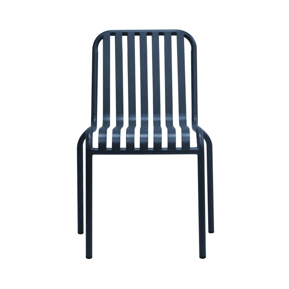 Euro Style - Enid Stackable Outdoor Side Chairs, Dark Blue - Set of 2 - 90730-DKBLU veiw 2