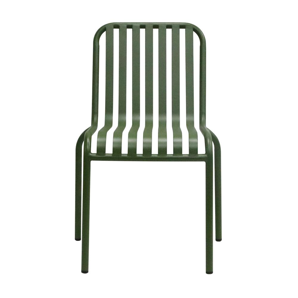 Euro Style - Enid Stackable Outdoor Side Chairs, Dark Green - Set of 2 - 90730-DKGRN veiw 2