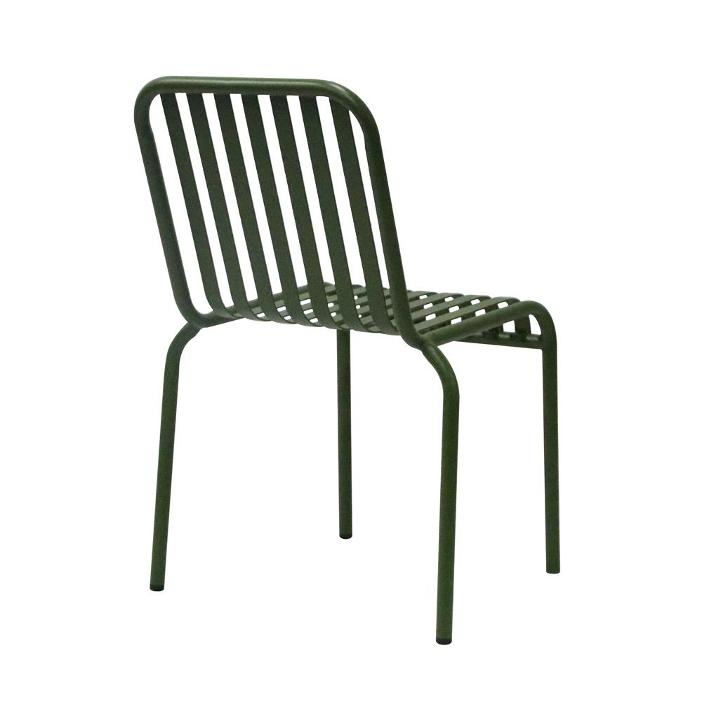 Euro Style - Enid Stackable Outdoor Side Chairs, Dark Green - Set of 2 - 90730-DKGRN veiw 5