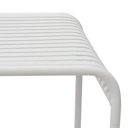 Euro Style - Enid Outdoor Table, Dark White - 90734-WHT veiw 4