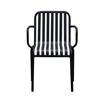 Euro Style - Enid Stackable Outdoor Armchairs, Black - Set of 2 - 90740-BLK veiw 2