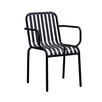Euro Style - Enid Stackable Outdoor Armchairs, Black - Set of 2 - 90740-BLK veiw 3