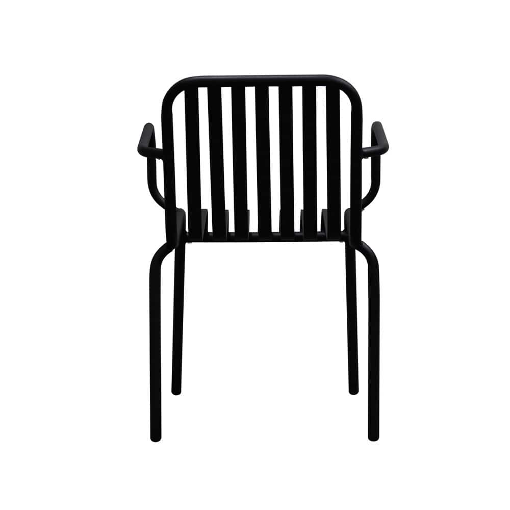 Euro Style - Enid Stackable Outdoor Armchairs, Black - Set of 2 - 90740-BLK veiw 6