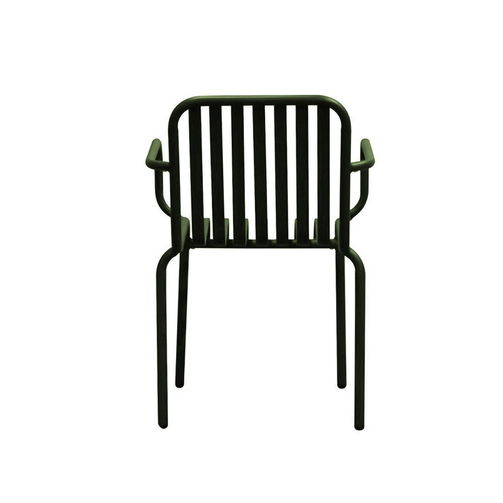 Euro Style - Enid Stackable Outdoor Armchairs, Dark Green - Set of 2 - 90740-DKGRN veiw 6