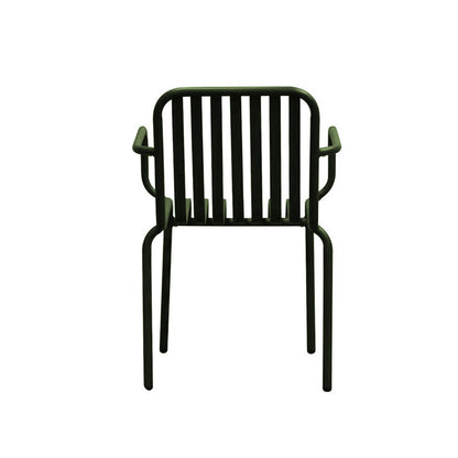 Euro Style - Enid Stackable Outdoor Armchairs, Dark Green - Set of 2 - 90740-DKGRN veiw 6