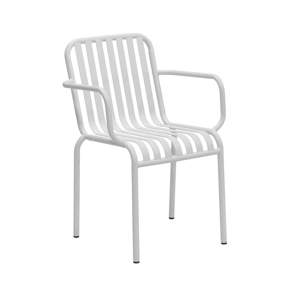 Euro Style - Enid Stackable Outdoor Armchairs, White - Set of 2 - 90740-WHT veiw 3