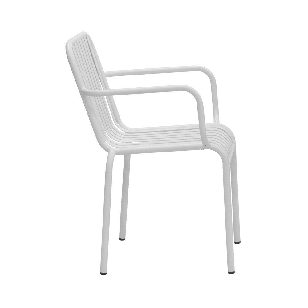 Euro Style - Enid Stackable Outdoor Armchairs, White - Set of 2 - 90740-WHT veiw 4