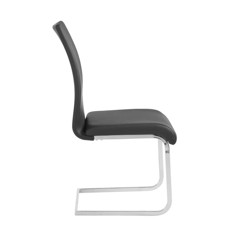 Euro Style - Epifania Dining Chairs, Black/Chrome - Set of 2 - 05093BLK-MP2 veiw 3