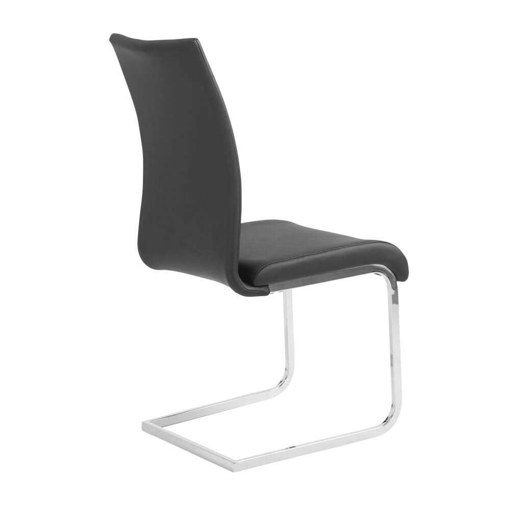 Euro Style - Epifania Dining Chairs, Black/Chrome - Set of 2 - 05093BLK-MP2 veiw 4