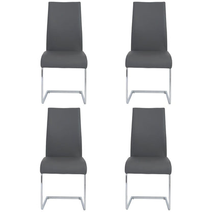 Euro Style - Epifania Dining Chairs, Gray/Chrome - Set of 4 - 05093GRY veiw 1