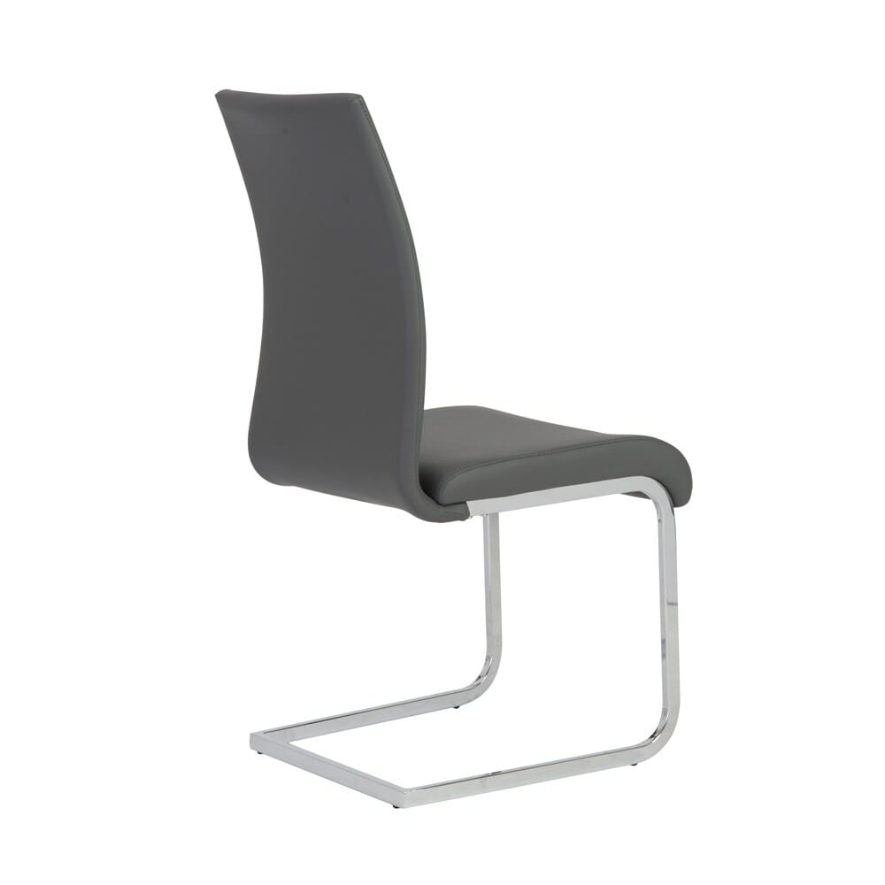 Euro Style - Epifania Dining Chairs, Gray/Chrome - Set of 4 - 05093GRY veiw 4