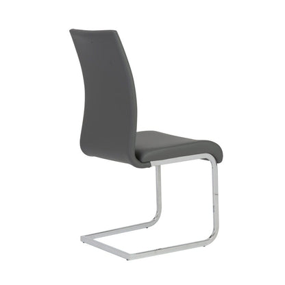 Euro Style - Epifania Dining Chairs, Gray/Chrome - Set of 4 - 05093GRY veiw 4
