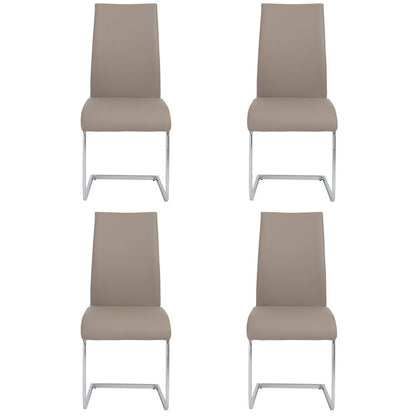 Euro Style - Epifania Dining Chairs, Taupe/Chrome - Set of 4 - 05093TPE veiw 1