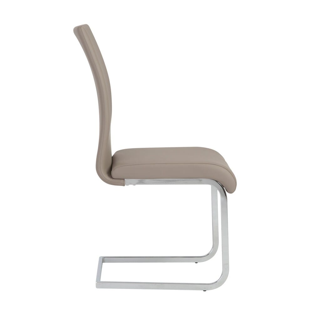 Euro Style - Epifania Dining Chairs, Taupe/Chrome - Set of 4 - 05093TPE veiw 3