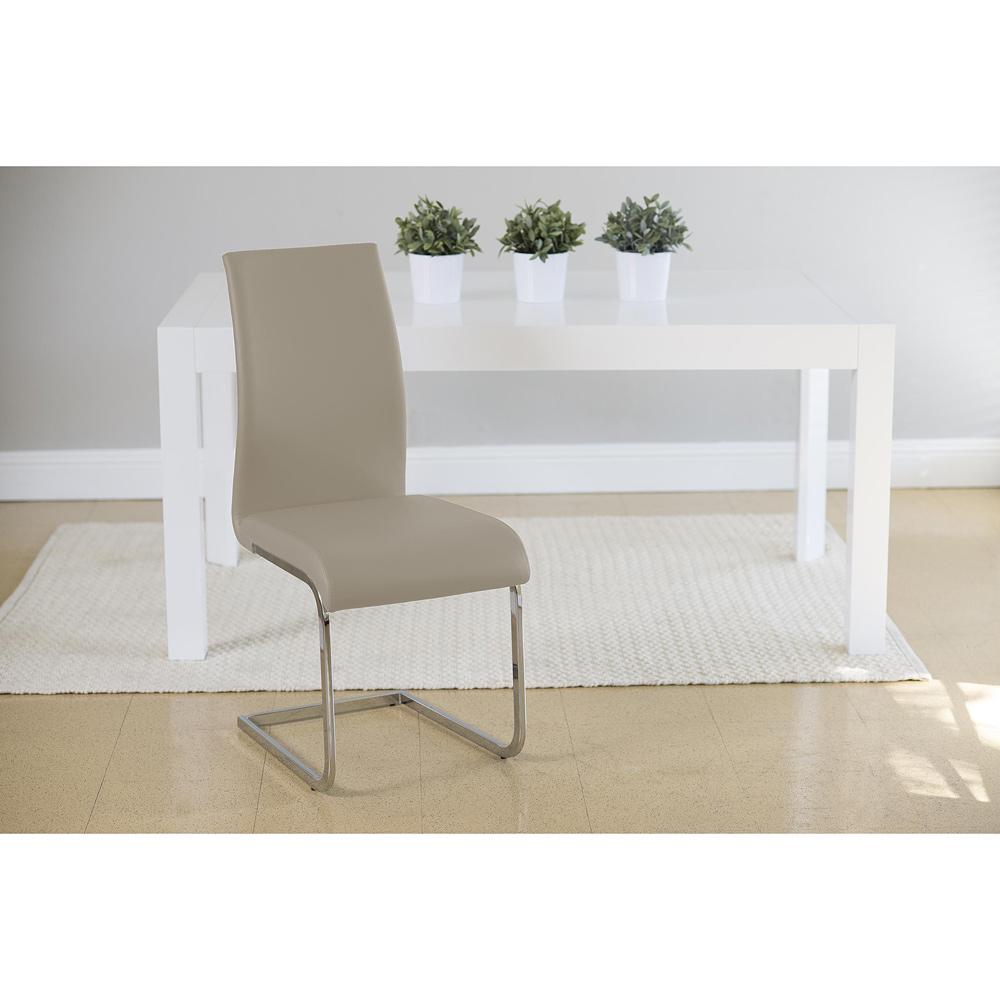 Euro Style - Epifania Dining Chairs, Taupe/Chrome - Set of 4 - 05093TPE veiw 6