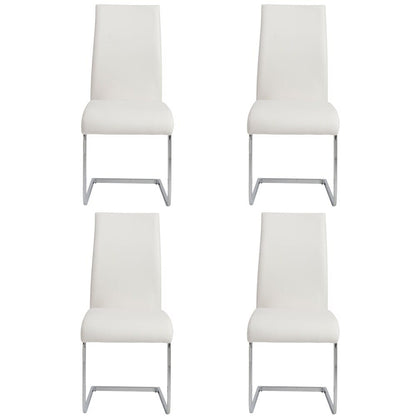 Euro Style - Epifania Dining Chairs, White/Chrome - Set of 4 - 05093WHT veiw 1