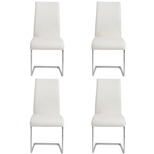 Euro Style - Epifania Dining Chairs, White/Chrome - Set of 4 - 05093WHT veiw 1