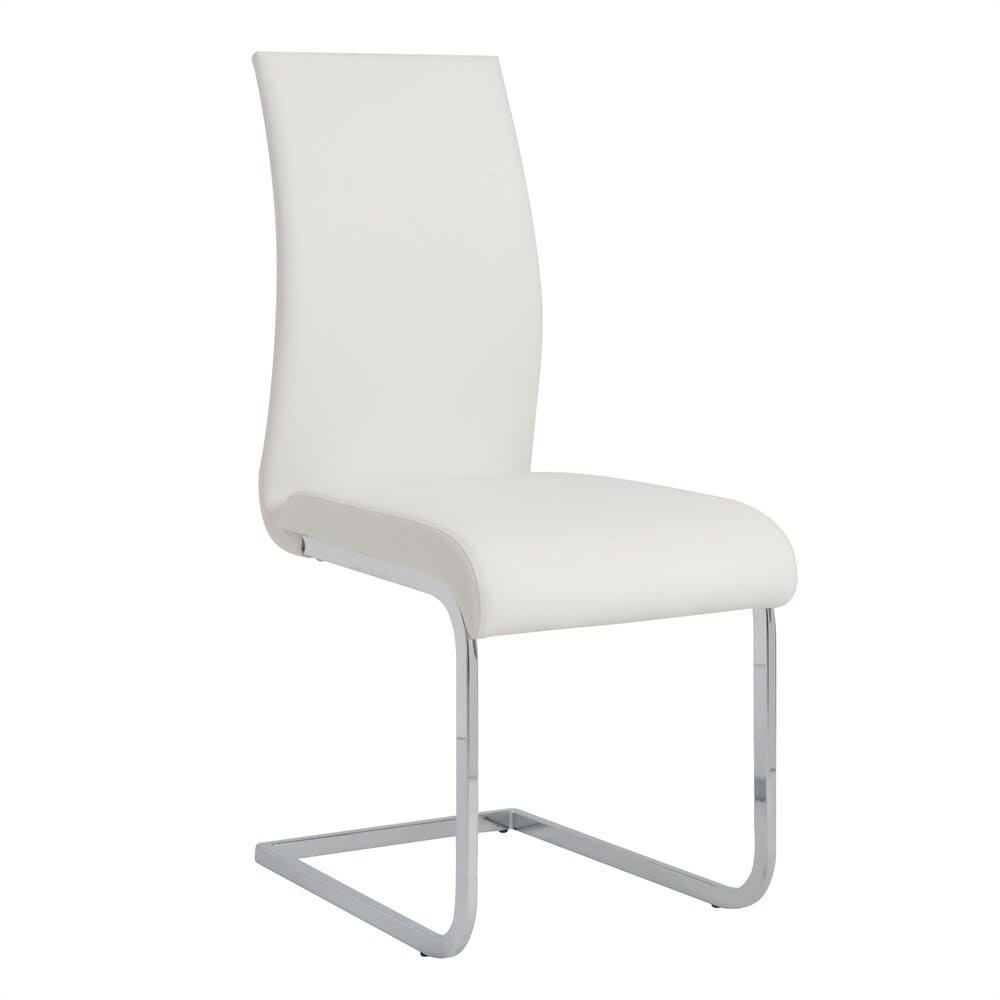Euro Style - Epifania Dining Chairs, White/Chrome - Set of 4 - 05093WHT veiw 2