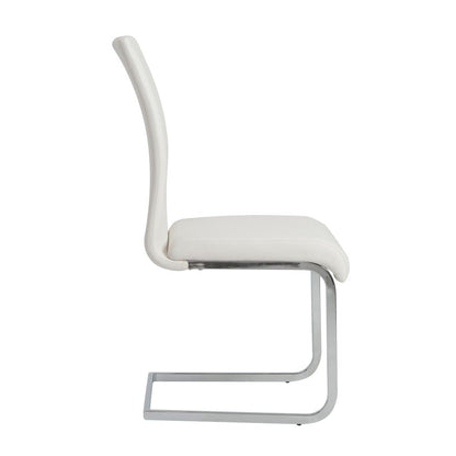 Euro Style - Epifania Dining Chairs, White/Chrome - Set of 4 - 05093WHT veiw 3