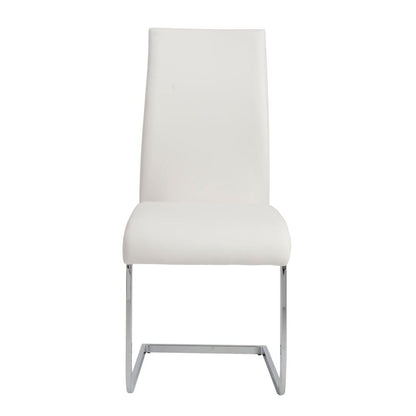 Euro Style - Epifania Dining Chairs, White/Chrome - Set of 4 - 05093WHT veiw 5