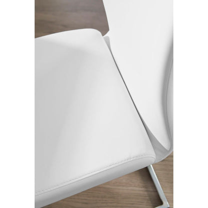 Euro Style - Epifania Dining Chairs, White/Chrome - Set of 4 - 05093WHT veiw 6